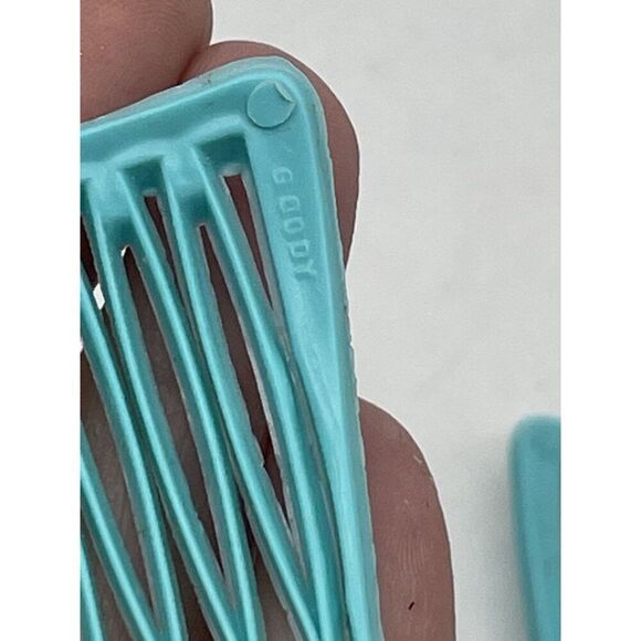 Goody Set Of 6 Vintage Plastic Hair Combs Blue Purple & Teal - Picture 7 of 7